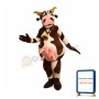 Suckling Cow Wearing Bell Mascot Costume