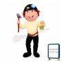 Adult Miner Holding Tools Mascot Costume