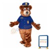 City Police Brown Bear In Uniform Mascot Costume