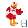 Long Fur Red & White Eagle Mascot Costume