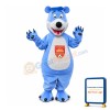 Pleasant Cute Blue Bear Mascot Costume