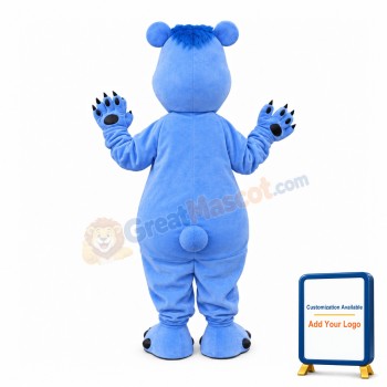 Pleasant Cute Blue Bear Mascot Costume