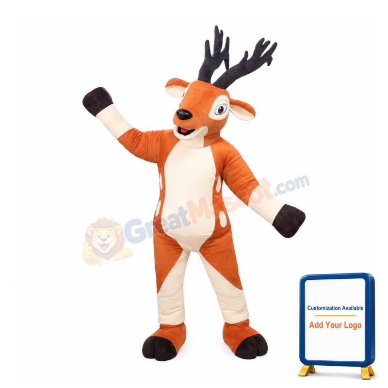 Elegant Beautiful Brown Sika Deer Mascot Costume
