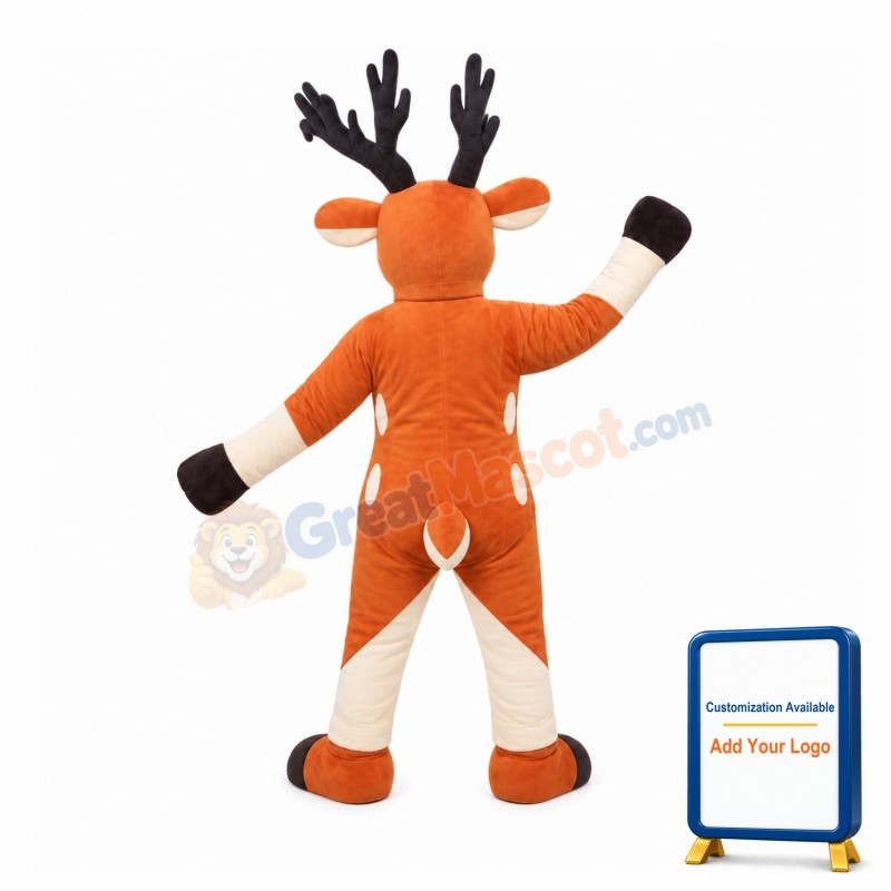 Elegant Beautiful Brown Sika Deer Mascot Costume