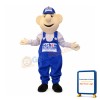 Big Nose White Bear Wearing Blue Pants Mascot Costume