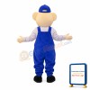 Big Nose White Bear Wearing Blue Pants Mascot Costume