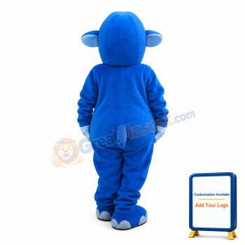 Plush Cartoon Blue Calf Mascot Costume