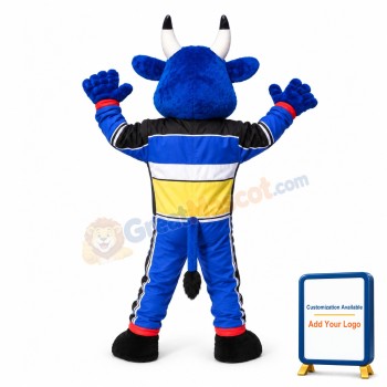 Customized Blue Bull Mascot Costume For Union