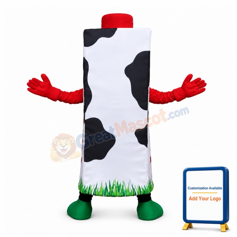Zero Fat Milk Carton Mascot Costume