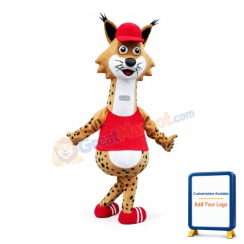 Strange Look Funny Giraffe With Red Top Mascot Costume