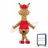 Strange Look Funny Giraffe With Red Top Mascot Costume