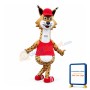 Strange Look Funny Giraffe With Red Top Mascot Costume