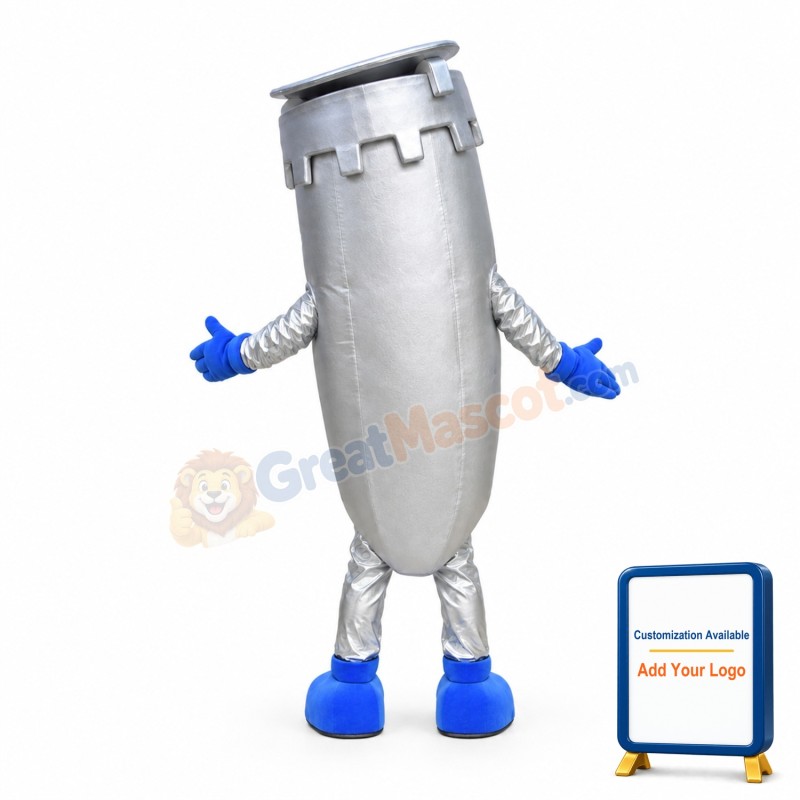 Silver Cartoon Refrigerated Centrifuge Mascot Costume