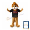 Thick Hair Brown Little Lion Mascot Costume
