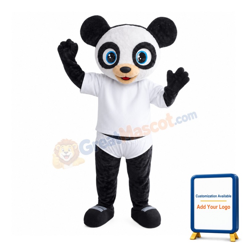 Blue Eyes Adorable Panda Mascot Costume