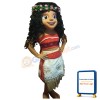 Black Curly Girl With Anadem Mascot Costume