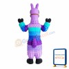 Purple Horse With Colorful Scales Mascot Costume