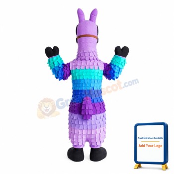 Purple Horse With Colorful Scales Mascot Costume