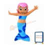 Pink Hair Blue Mermaid Mascot Costume