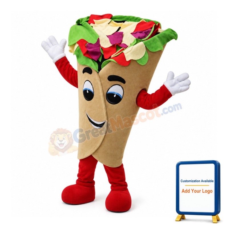 Vegetable Pizza Piece Mascot Costume