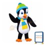Frightened Penguin With Wool Cap Mascot Costume