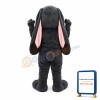 Grey Long Fur Lop Eears Rabbit Mascot Costume