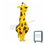 Proud Fat Cartoon Giraffe Mascot Costume