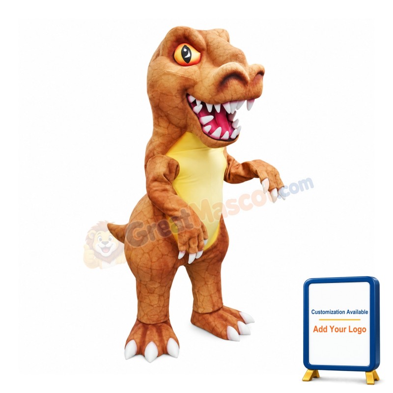 Scary Roaring Tyrannosaurus Rex Mascot Costume