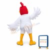 Flapping White Chicken Mascot Costume