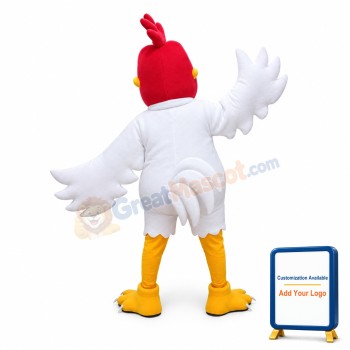 Flapping White Chicken Mascot Costume