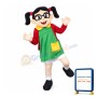 Jumping Up And Down Little Girl Mascot Costume