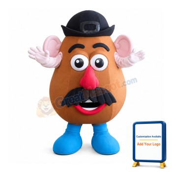 Cartoon Brown Coffee Bean Mascot Costume