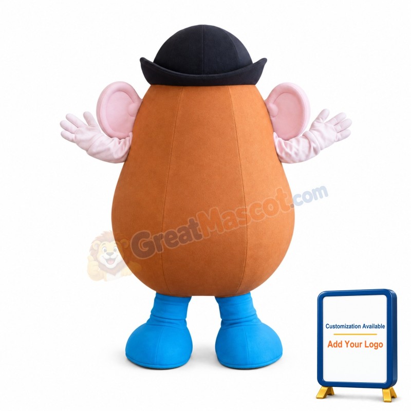 Cartoon Brown Coffee Bean Mascot Costume
