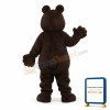 Sturdy Brown & White Bear Mascot Costume