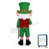 Irish Elf Holding Gold Pocket Watch Mascot Costume