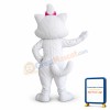 Beautiful White Cat With Sky Blue Eyes Mascot Costume