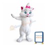 Beautiful White Cat With Sky Blue Eyes Mascot Costume