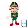 Funny Cartoon Elf With Green Set Mascot Costume