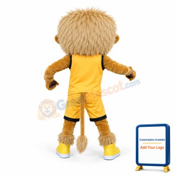 Defensive Basketball Player Lion Mascot Costume