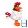 Crowing Fat White Chicken Mascot Costume