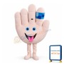 Big White Palm With Blue Bandage Mascot Costume