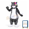Black Rabbit With Colorful Flowers Mascot Costume