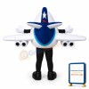 Cartoon White Airliner Mascot Costume