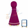 Farm Female Worker With Purple Dress Mascot Costume