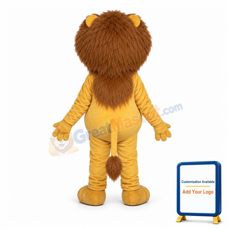 Yellow Lion Mascot Costume Adult Costume
