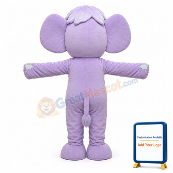 Cute Purple Elephant Lightweight Mascot Costume For Adult