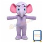 Cute Purple Elephant Lightweight Mascot Costume For Adult
