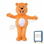 Cute Cartoon Orange Bear Mascot Costume For Adult