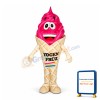 Cartoon Strawberry Ice Cream Cone Mascot Costume