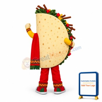 Cool Cartoon Tacos Lightweight Mascot Adult Costume